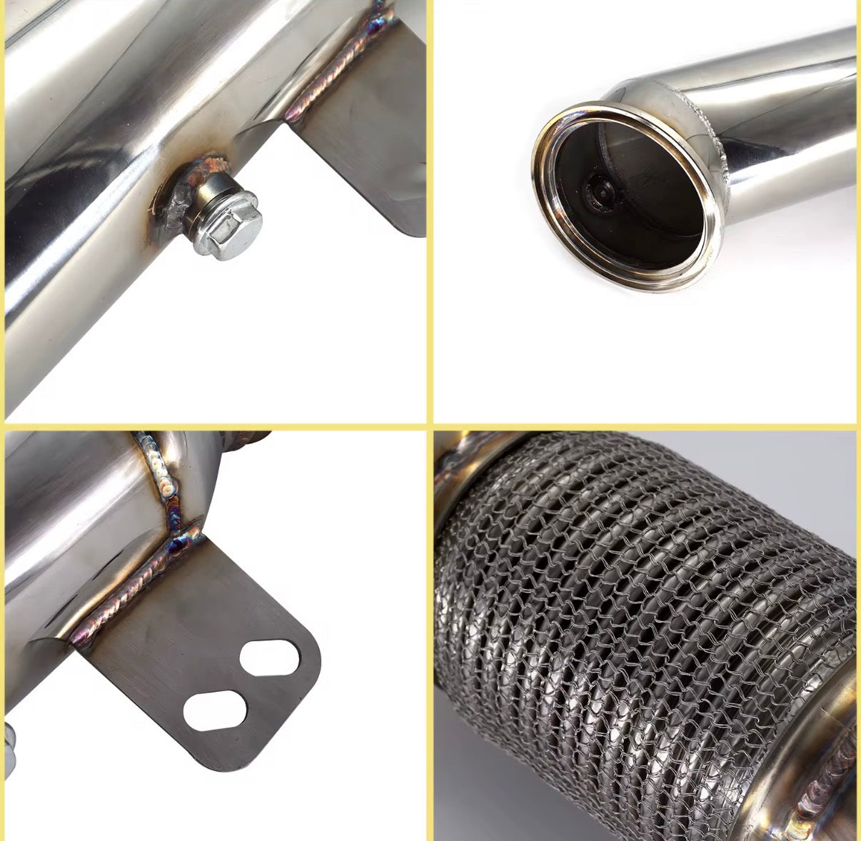 TorqueHaus B58 Performance Catless Downpipe – 4.5” High-Flow Stainless Steel Upgrade