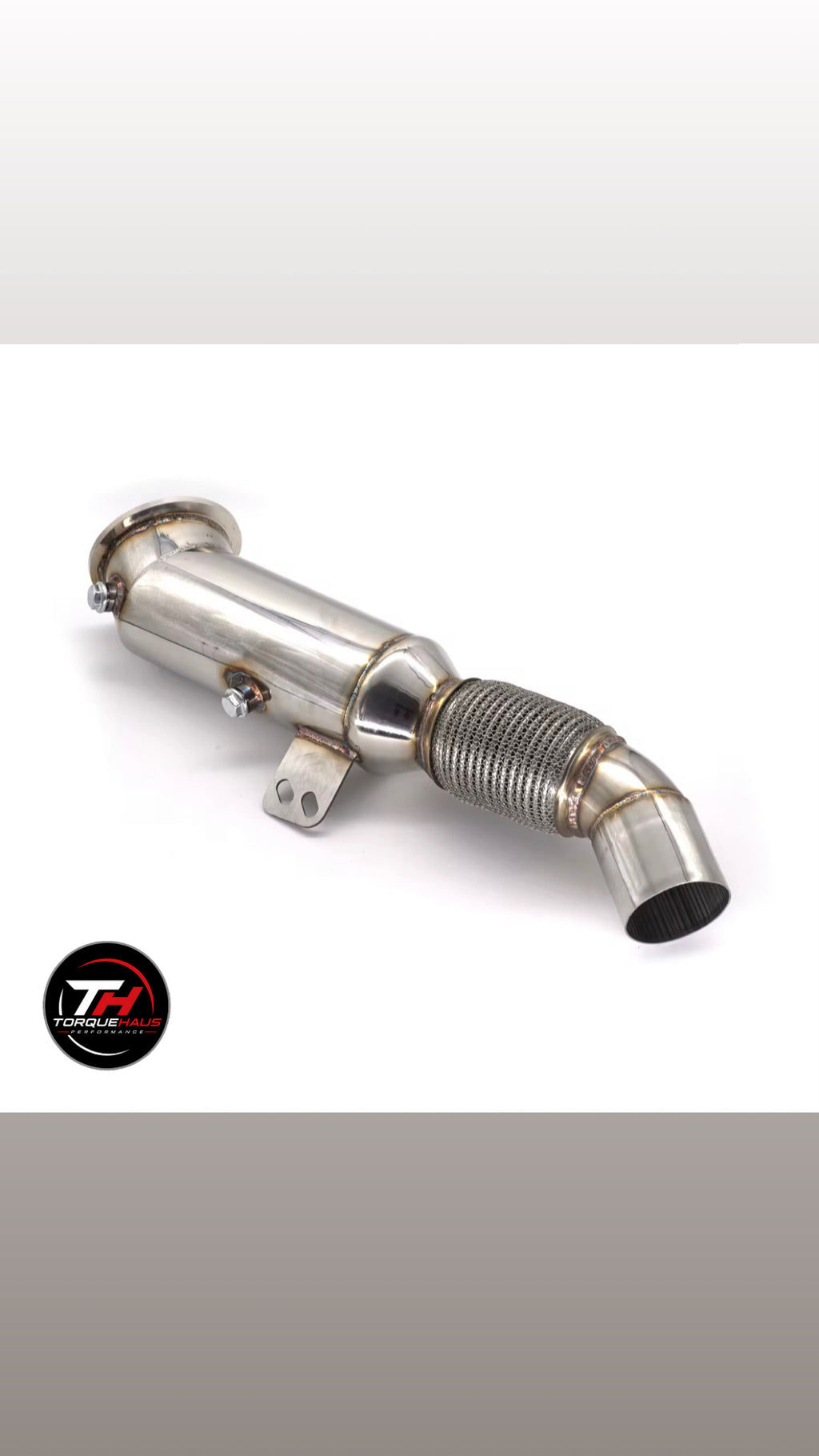 TorqueHaus B58 Performance Catless Downpipe – 4.5” High-Flow Stainless Steel Upgrade