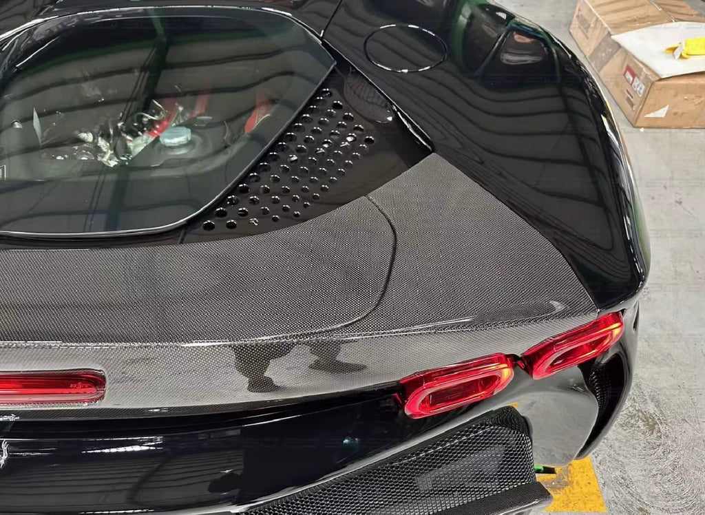Ferrari SF90 Carbon Fiber Rear Spoiler – High Gloss Real Carbon | OEM Fitment
