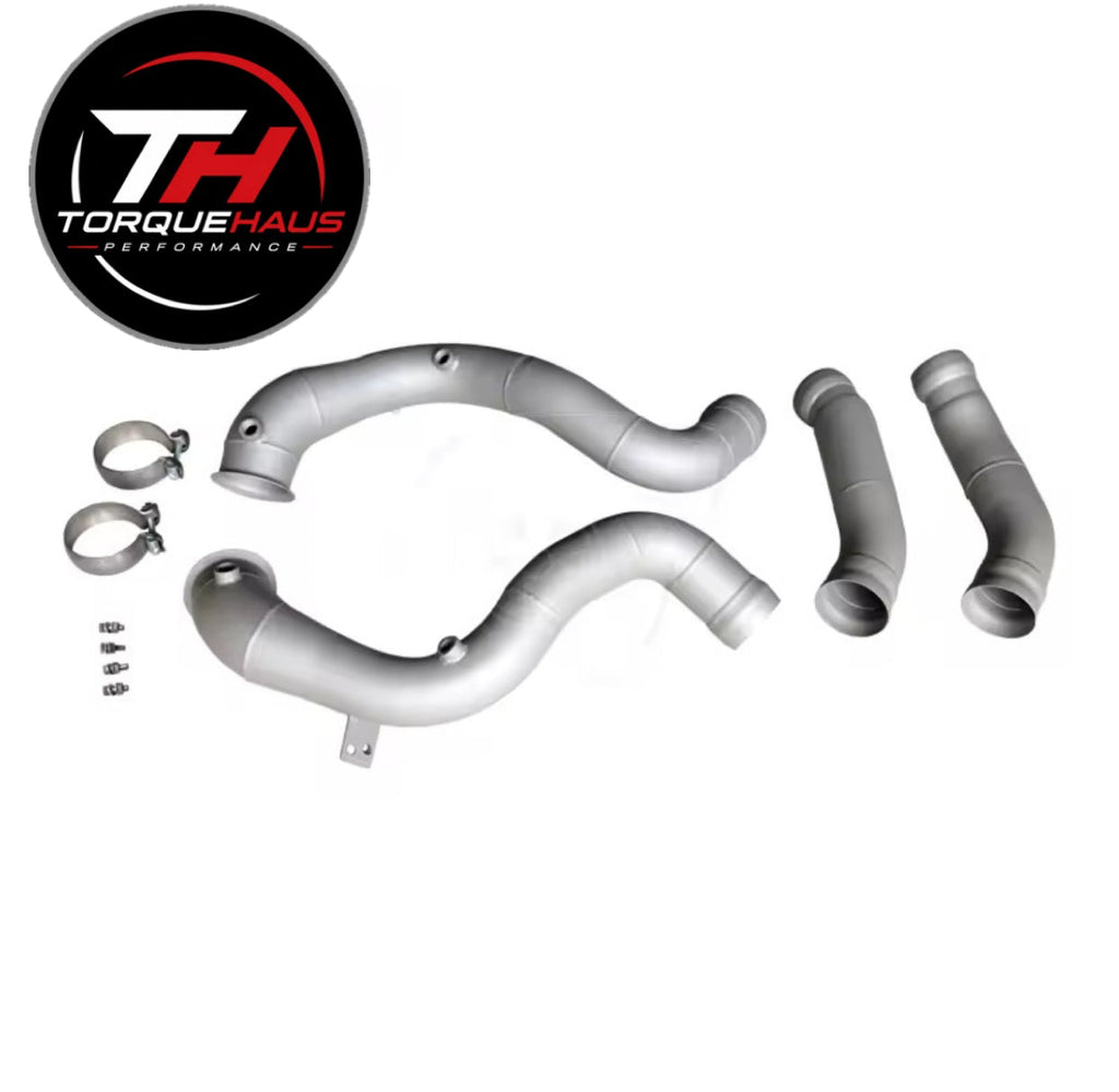 AMG C63S W205 Catless Downpipes – 3” 304 Stainless | Ceramic coated