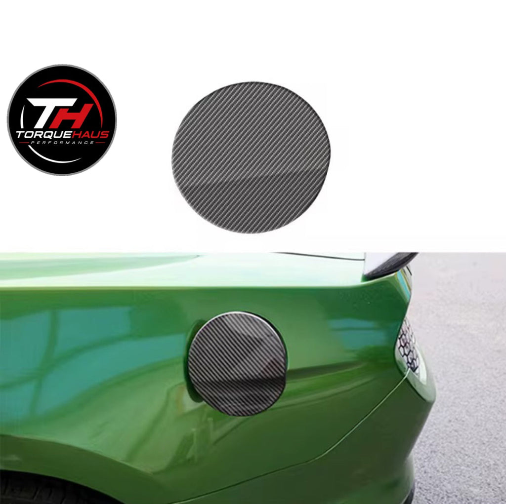 TorqueHaus Carbon Fiber Fuel Cap Cover – Ford Mustang GT (2015–2017) | Real Carbon OEM+ Fit