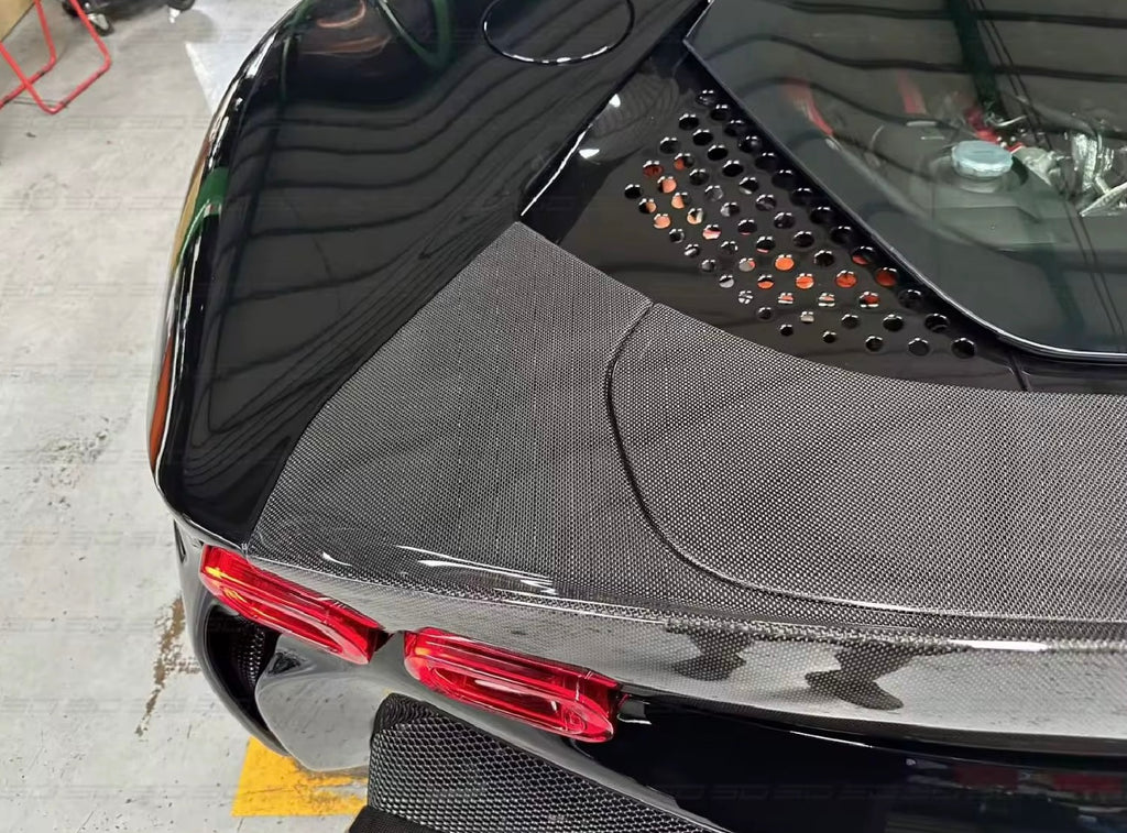Ferrari SF90 Carbon Fiber Rear Spoiler – High Gloss Real Carbon | OEM Fitment