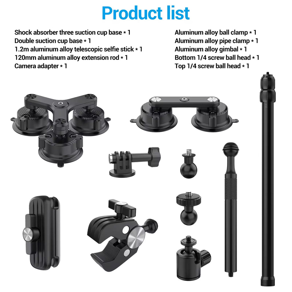 GAP Cam Multi-Suction Camera Mount – Performance Filming Rig